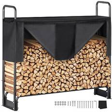 Wood Firewood Shed VEVOR 4.3ft outdoor firewood rack with cover firewood