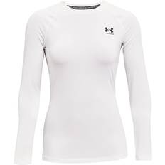 Polyester - Women Base Layer Tops Under Armour Women's HeatGear White/Black