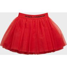 Dolce & Gabbana Red Skirts Dolce & Gabbana Girl's Logo-Tape Tulle Tutu Skirt, 2-6 BRT RED