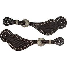 Tabelo Shaped Spur Straps w/Studded Trim