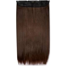 Clip-On Extensions Lullabellz Thick 24" 1 Piece Straight Clip In Hair Extensions Chocolate Brown