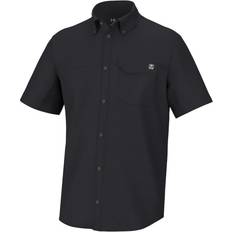 Huk Tide Point Button-Up Short-Sleeve Shirt for Men Black