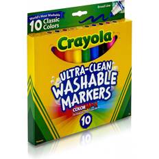 Pencils Crayola Ultra Clean Washable Markers Classic Colors Broadline 10pcs