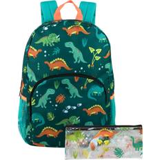 Trailmaker Dinosaur green kids backpack elementary school bag and pencil case for boys set