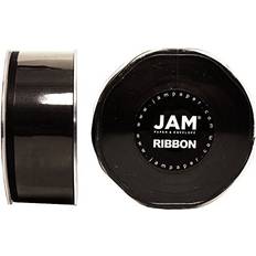 Jam Paper Double Faced Satin Ribbon Black Black