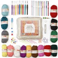 Hearth & Harbor Crochet Kit for Beginners Adults - Beginner Crochet Kit for  Kids with Counting Crochet Hook Set Digital, Crochet Starter Kit for