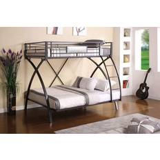 Beds Furniture of America William Chrome Metal Apollo Twin/Full Bunk Bed