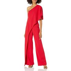 Adrianna Papell Red Jumpsuits & Overalls Adrianna Papell One-shoulder Jumpsuit