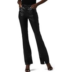 Womens faux leather pants Hudson Barbara Faux Leather High-Rise Bootcut Pants in Black