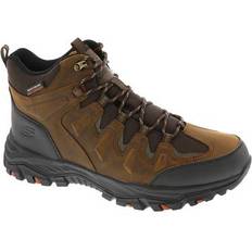 Brown Walking Shoes Skechers Men's Rickter-Branson Waterproof Hiking Boot