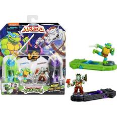 Transformers Toy Figures AKEDO Legends of Teenage Mutant Ninja Turtles. Mini Battling Warriors Versus Pack Leonardo Vs Rocksteady