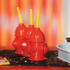 Fun Express Fire Hydrant Molded Cups 8Pc Party Supplies 8 Pieces