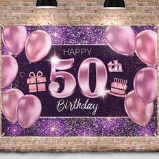 Happy 50th Birthday Banner Photos and Images