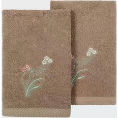 Linum Home Textiles Turkish Cotton Stella 2-piece Guest Towel Brown (45.72x)