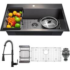 All in one kitchen AKDY All-in-One Kitchen Sink Neck Black, Gray