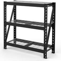 Rimax 3 Shelf Heavy Duty Storage Rack, Black