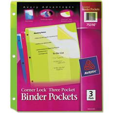 Avery Corner Lock 3-pocket Binder Pocket 3-pack