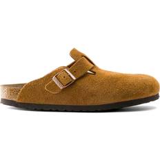 Unisex Outdoor Slippers Birkenstock Boston Soft Footbed Suede Leather - Mink