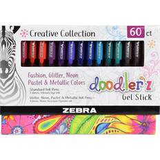 Gel Pens Zebra Creative Collection Doodler'z Gel Stick 1.0mm 60-pack