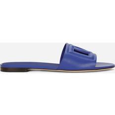 Dolce & Gabbana Slides Dolce & Gabbana Leather Sliders With Logo