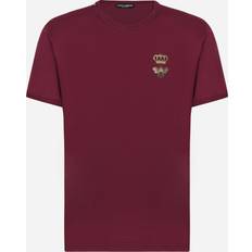 Dolce & Gabbana Red T-shirts Dolce & Gabbana Cotton T-shirt With Embroidery