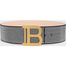 Balmain crystal-embellished logo-buckle belt women Goat Skin EAC