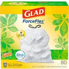 Glad MaxStrength 13-Gallons Eucalyptus and Peppermint White Plastic Kitchen  Drawstring Trash Bag (45-Count) at