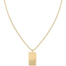 Herre Smykker Tommy Hilfiger Dogtag Iconic Stripe Necklace - Gold