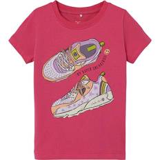 Name It Kid's Printed T-shirt - Pink Flamb