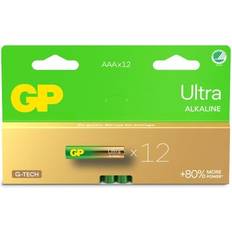 GP Batteries Ultra Alkaline Size AAA, LR03, 1.5V, 12-pack