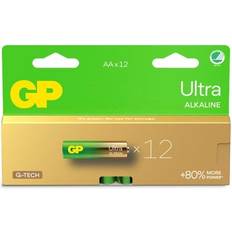 GP Batteries Ultra Alkaline Size AA, LR6, 1.5V, 12-pack