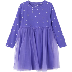 Name It Girl's Ofelia Dress - Purple Opulence