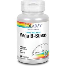 Forbedrer muskelfunksjonen Vitaminer & Mineraler Solaray Mega B-Stress 120 st