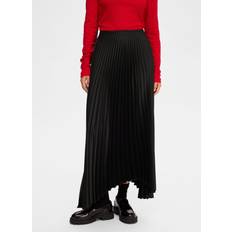 Selected Tina Long Plisse Skirt Black