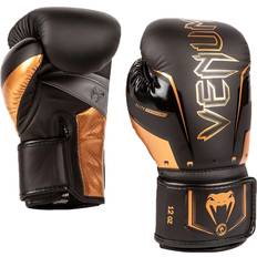 Black Gloves Venum Elite Boxing Gloves Black/Bronze 16oz