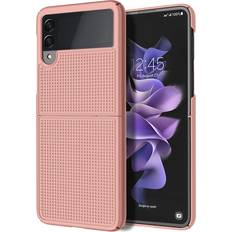 Pink flip phone Rose Gold Pink Hard Case Slim Phone Cover for Samsung Galaxy Z Flip 3 5G