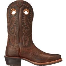 Men Riding Shoes Ariat Heritage Roughstock Western Boot M - Brown Oiled Rowdy