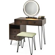 Vanity set Costway Vanity Set Dimmer Dressing Table