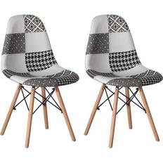 Kitchen Chairs Quickway Imports FABULAXE Modern Patchwork Parsons Kitchen Chair