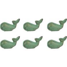 Green Coat Hooks J.D. Yeatts Verdigris Iron Whale