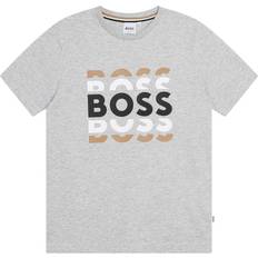 Hugo Boss T-shirts Children's Clothing HUGO BOSS Youths Fancy Logo T-Shirt Grey