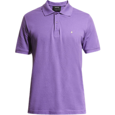 Jared Lang Men's Lightning Embroidery Polo Shirt - Purple