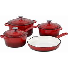 Cast Iron Cookware Sets Basque - Cookware Set with lid 7 Parts