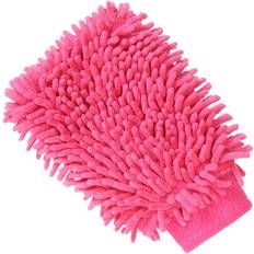Exfoliating Gloves Tough-1 Lined Wash Applicator Mitt Pink