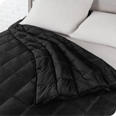 Bare Home Sensory Fleece Weight Blanket Black