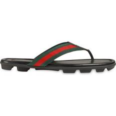 Men - Thong Shoes Gucci Web - Green/Red Web/Black