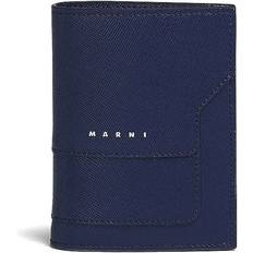 Marni Saffiano leather bi-fold wallet - blublack one