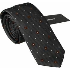 Dolce & Gabbana Men Ties Dolce & Gabbana Gray Patterned Classic Mens Slim Men's Necktie