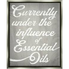 Wall Decorations Stupell Industries Witty Essential Oils Humor Vintage Style Text Graphic Luster Floating Framed Art