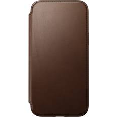 Nomad Modern Leather Folio Case for iPhone 15 Plus